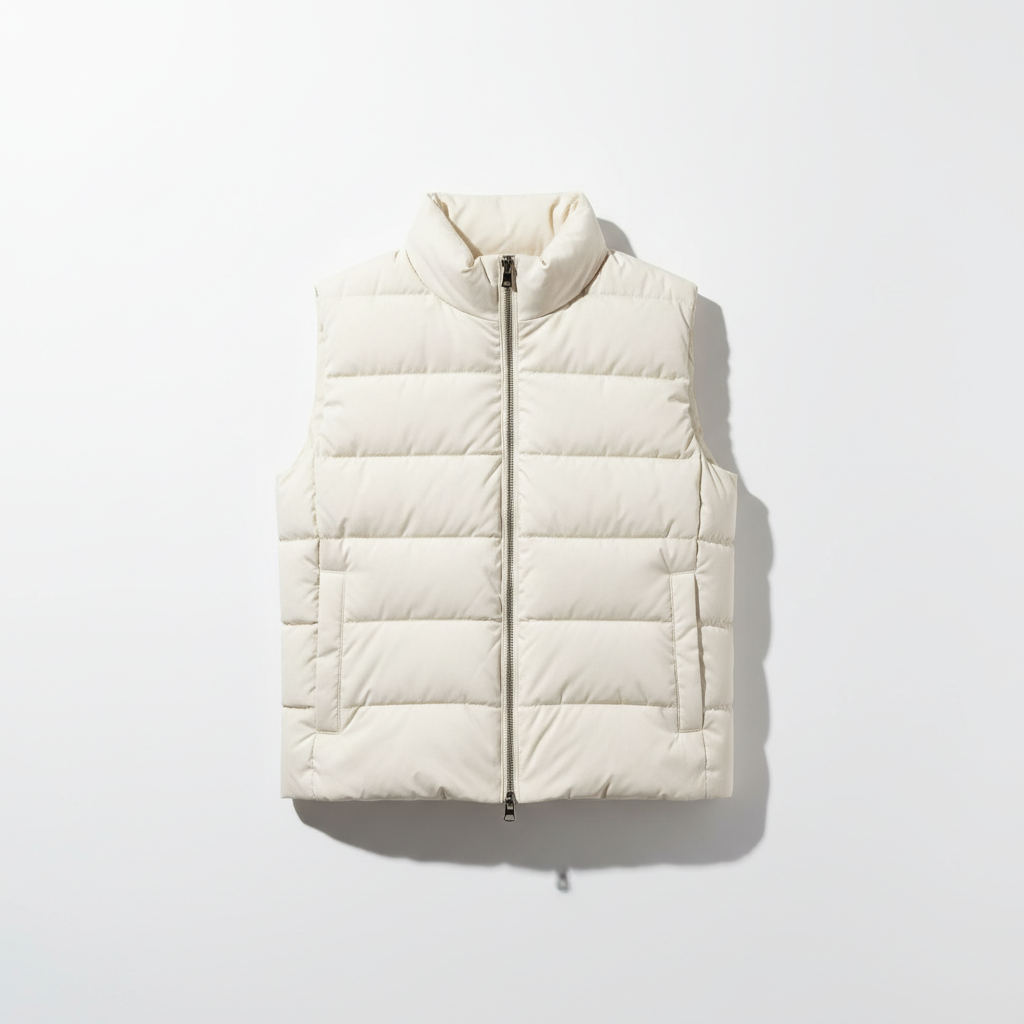 Cream Puffer Vest